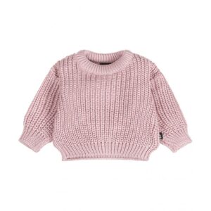 pull bébé en tricot – rose