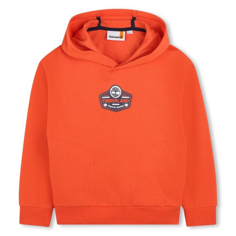 sweat à capuche orange