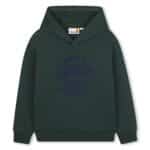 sweat à capuche vert