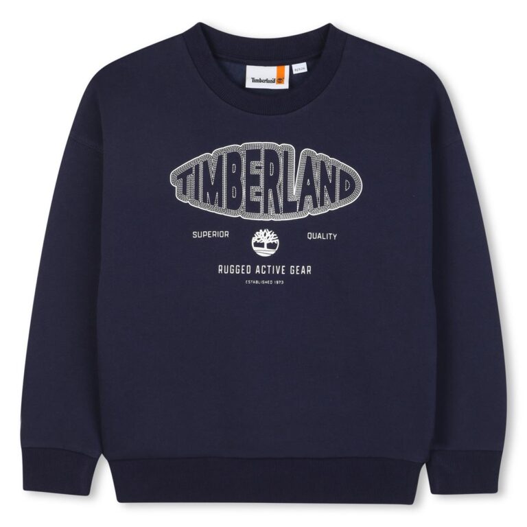 sweat col rond bleu marine