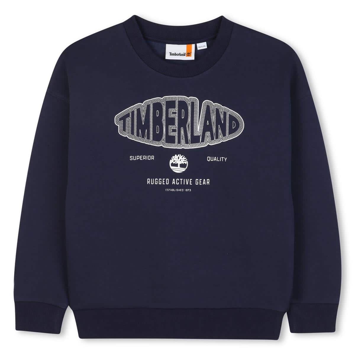 sweat col rond bleu marine