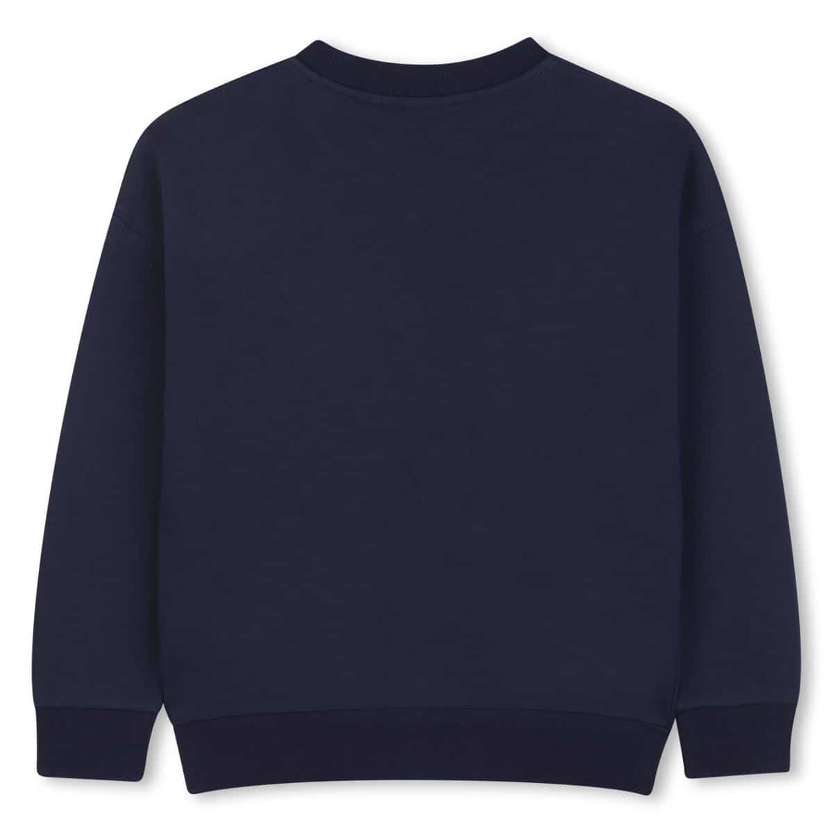 sweat col rond bleu marine