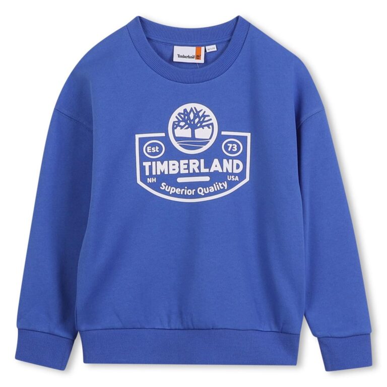 sweat col rond bleu vif