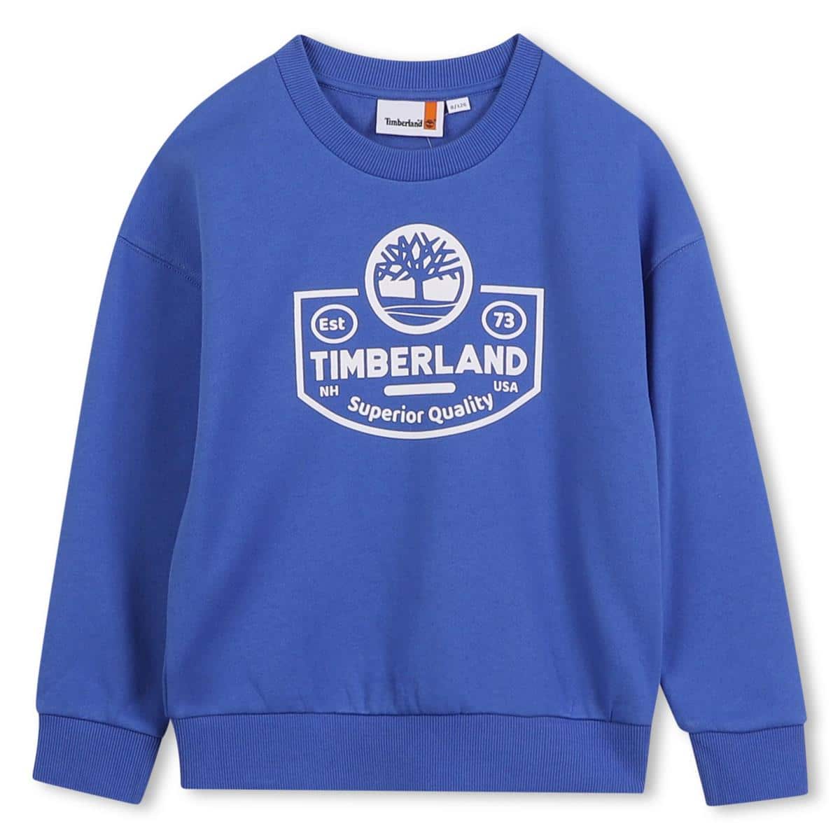 sweat col rond bleu vif
