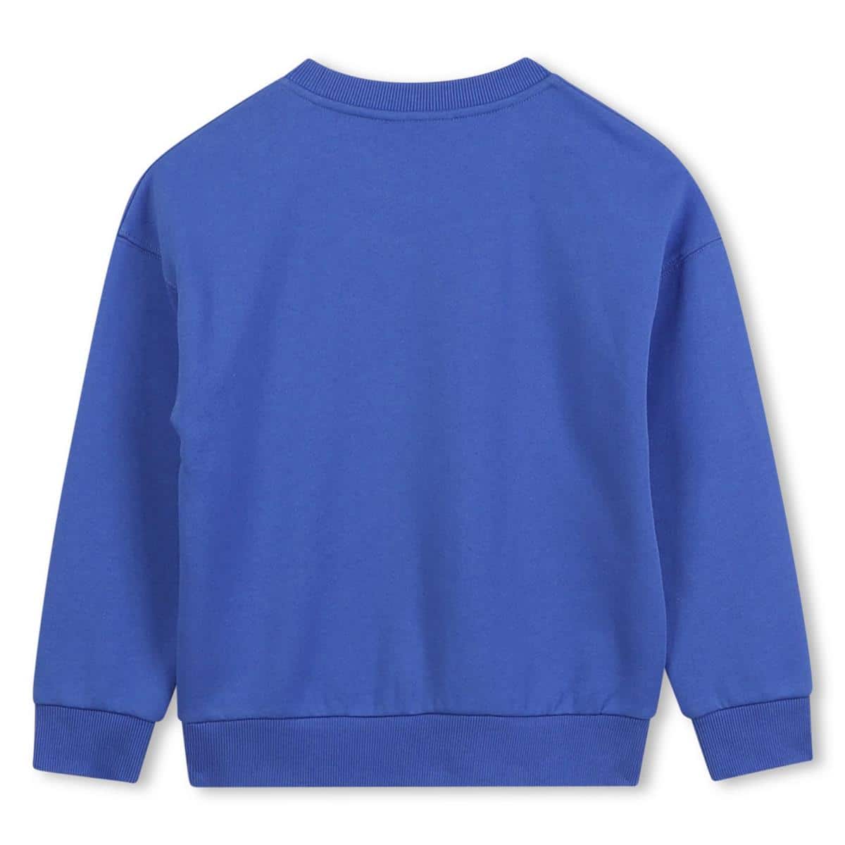 sweat col rond bleu vif