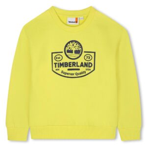 sweat col rond jaune