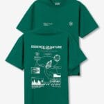 t shirt manches courtes vert