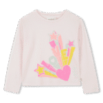 t shirt manches longues love rose
