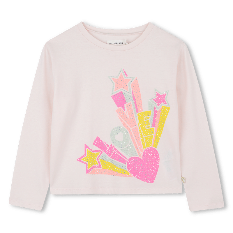 t shirt manches longues love rose