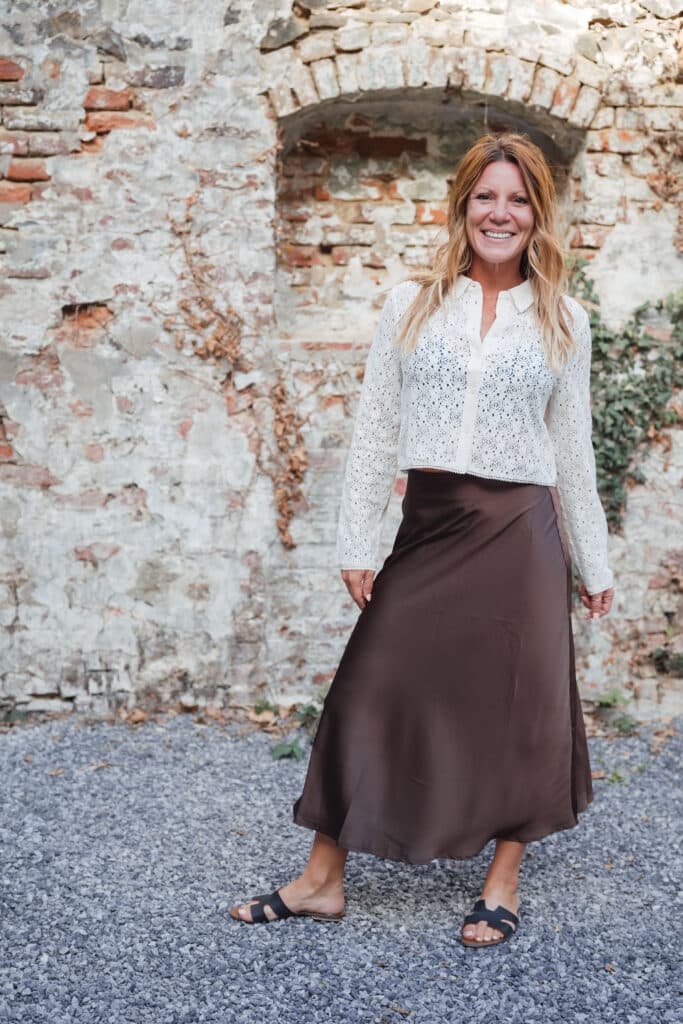 jupe longue chocolat