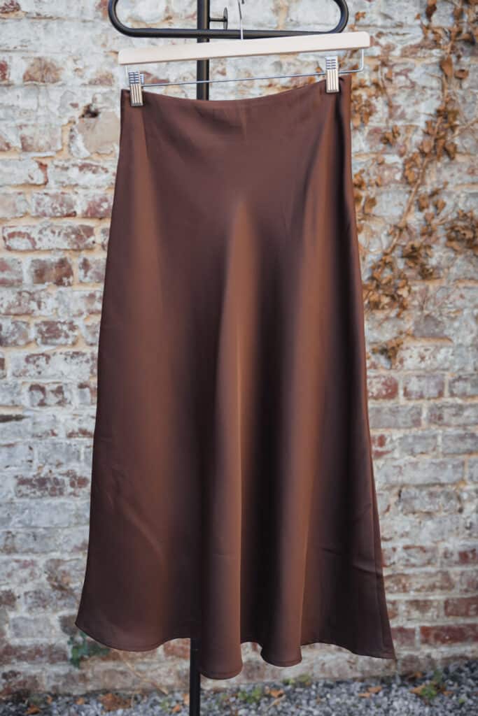 jupe longue chocolat