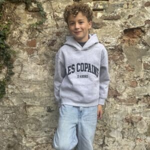 sweat à capuche les copain d'abord gris
