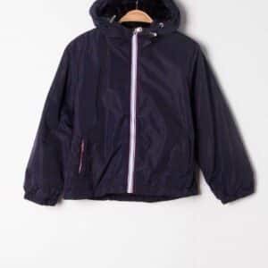 veste fourée bleu marine