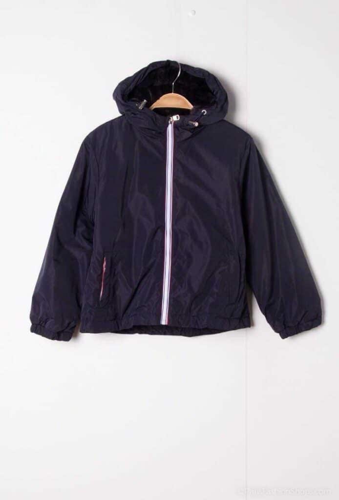 veste fourée bleu marine