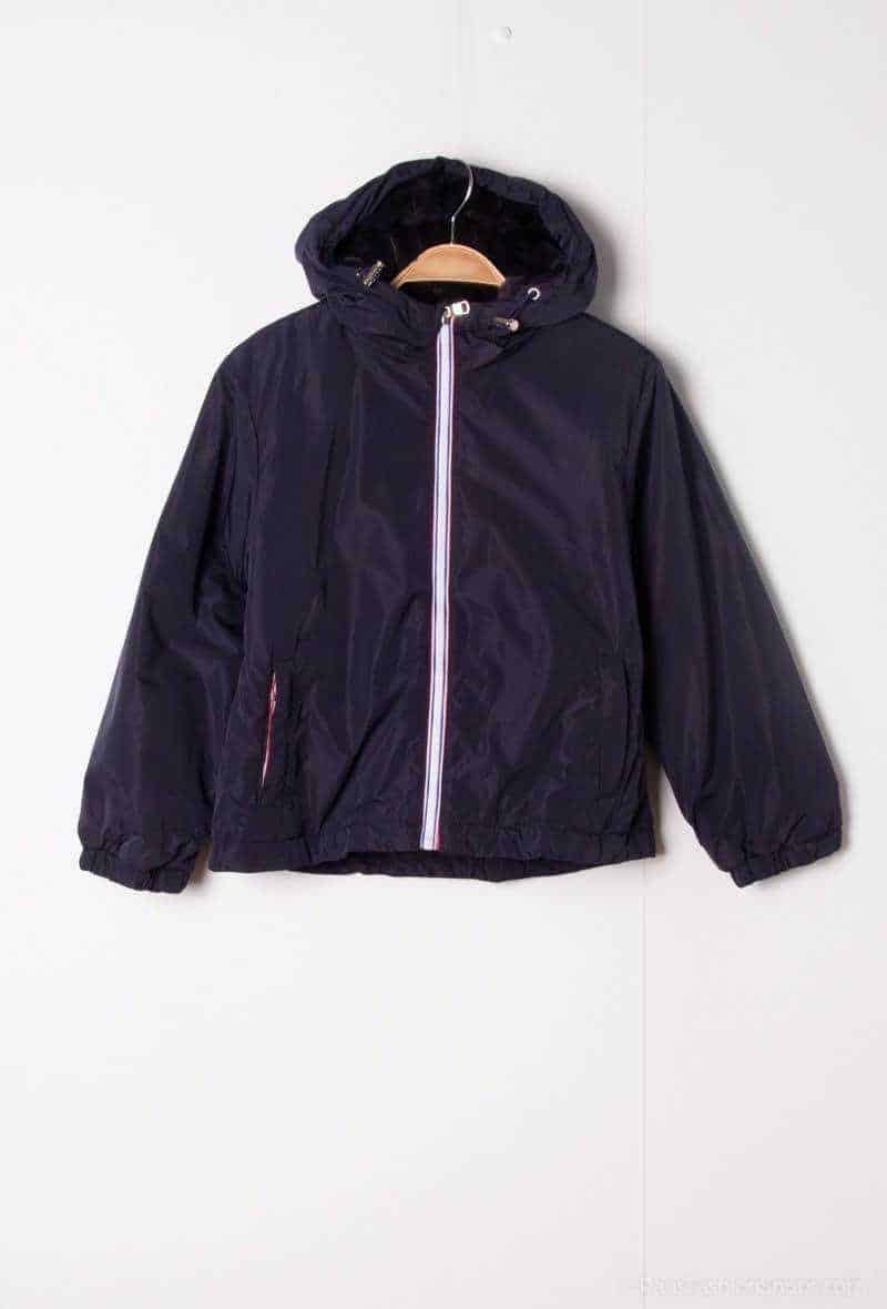 veste fourée bleu marine