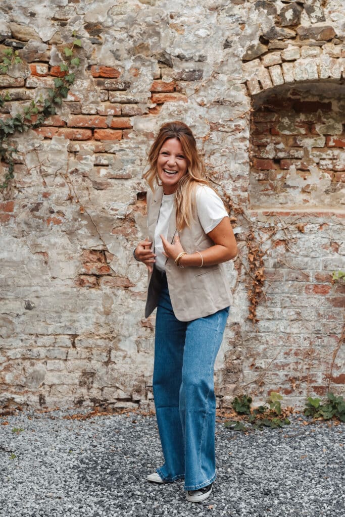 blazer sans manches taupe