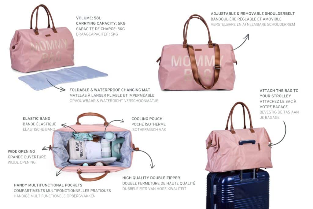 mommy bag ® sac à langer – rose cuivre