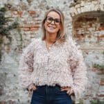 gilet gros crochet beige