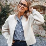 veste en laine beige