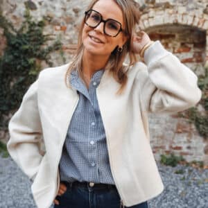 veste en laine beige