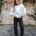jeans noir à strass