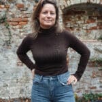 sous pull brun col roulé