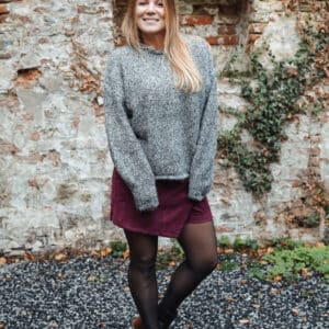 pull gris brillant