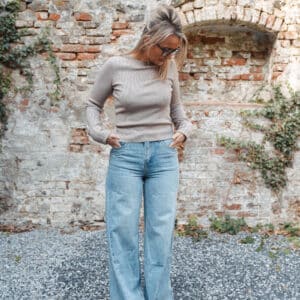 jeans large bleu clair