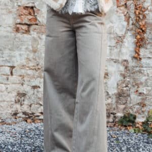 pantalon large taupe