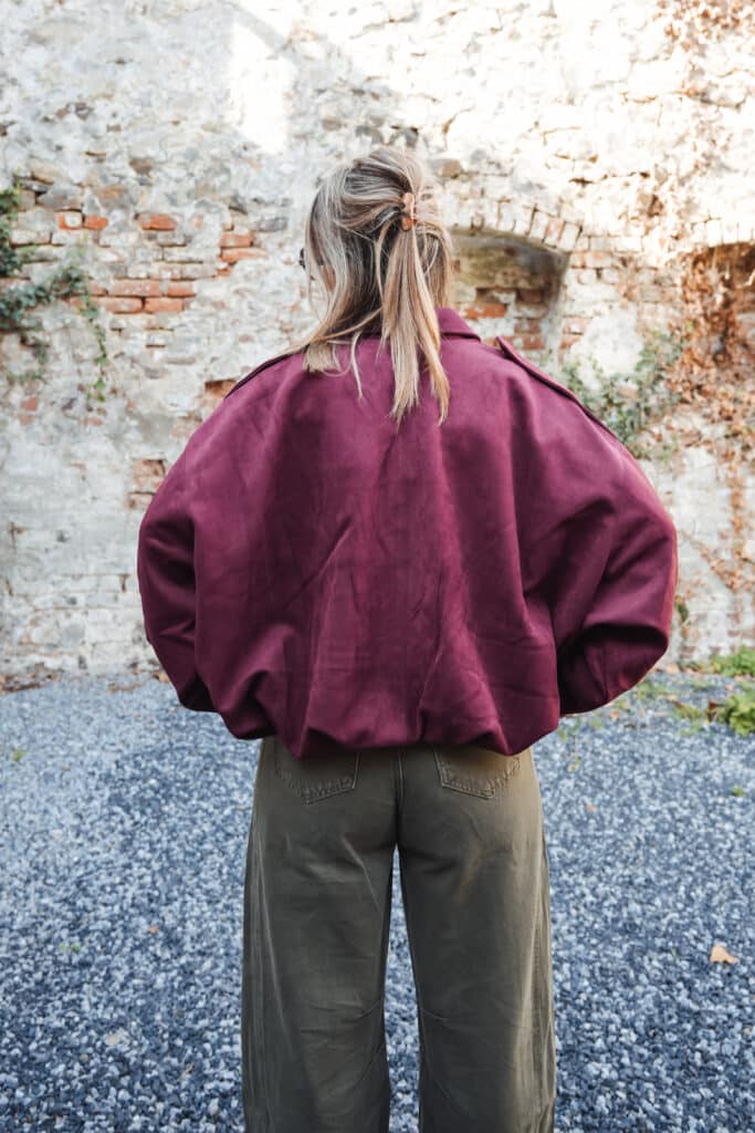 veste large bordeaux