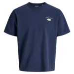 t shirt manche courte jj bleu foncé