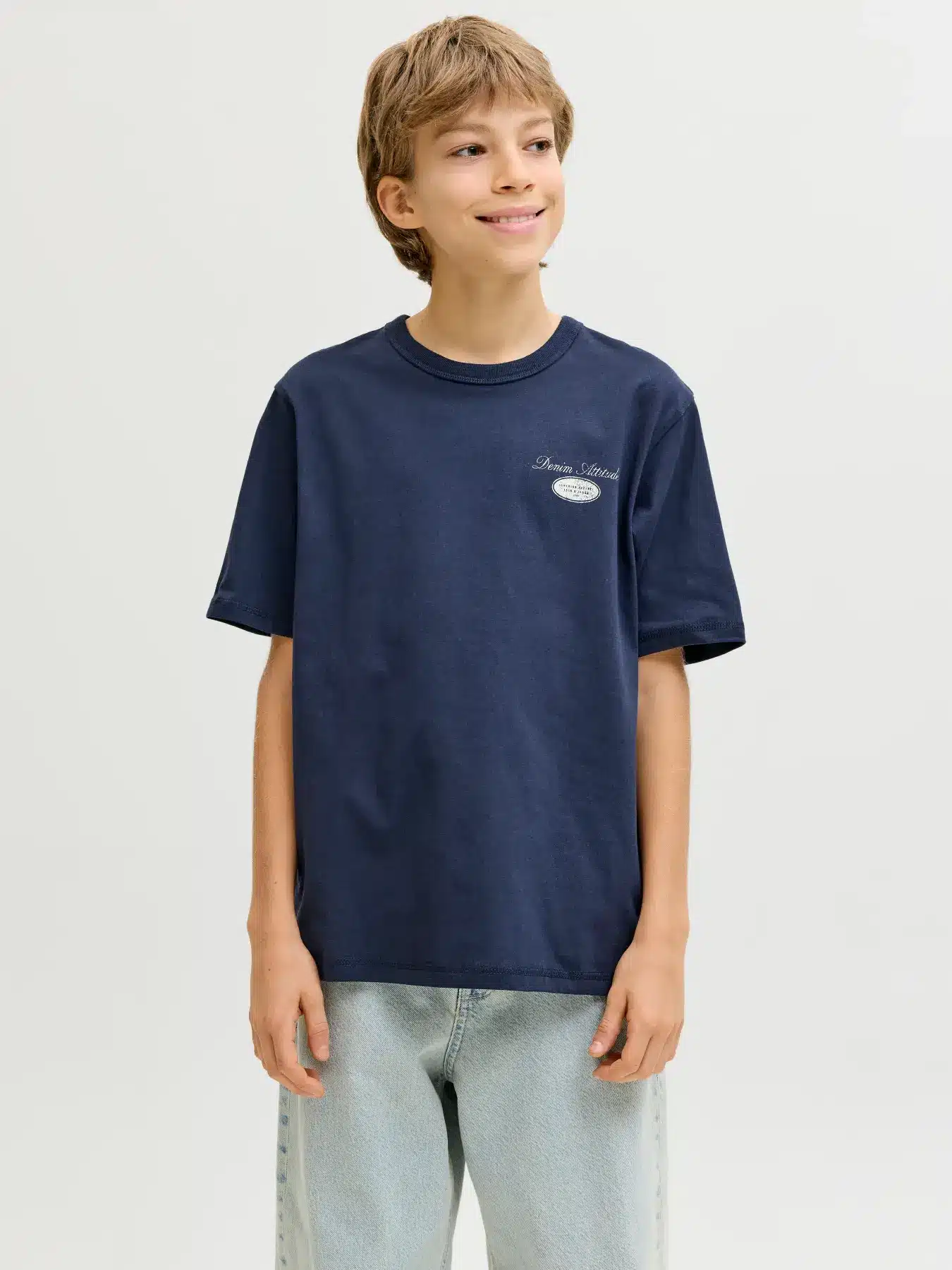 t shirt manche courte jj bleu foncé