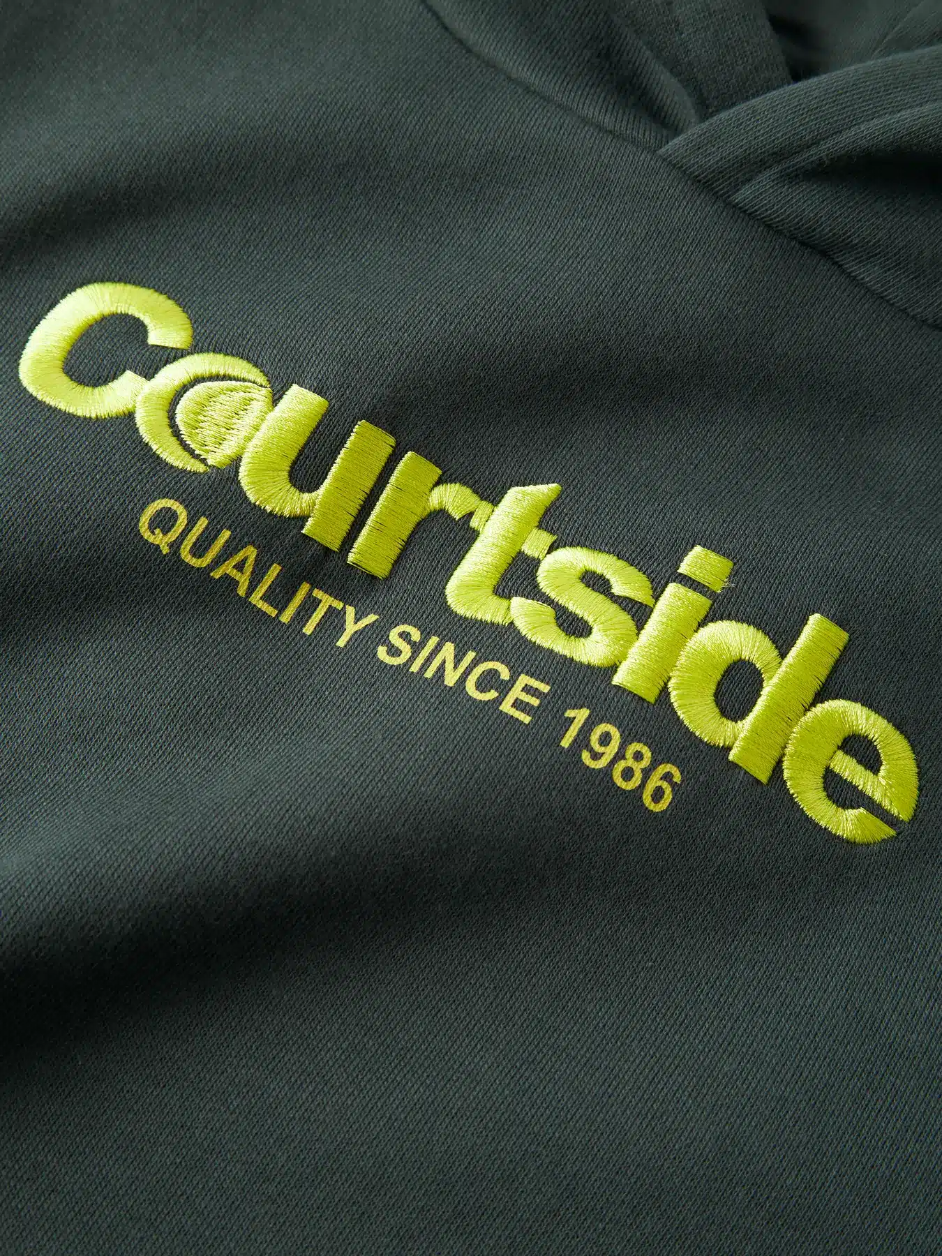 sweat à capuche kaki courtside