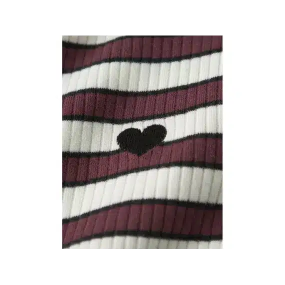 robe lignée blanche et bordeaux