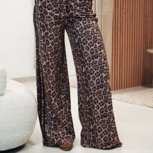 pantalon fluide léopard