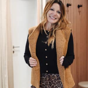 veste gilet beige