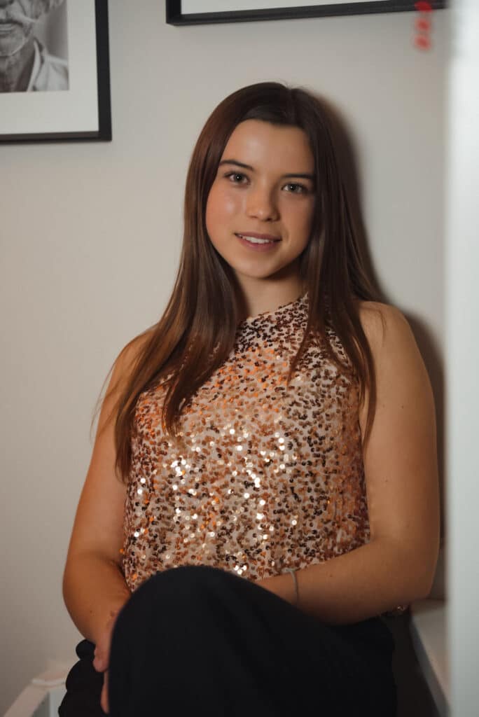 top à paillettes champagne