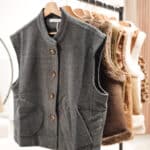 veste grise sans manches femme