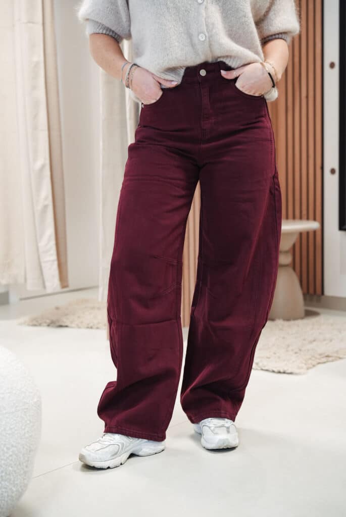 pantalon ballon bordeaux