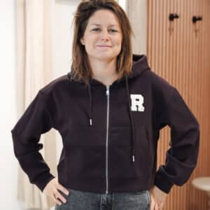 sweat à tirette marron