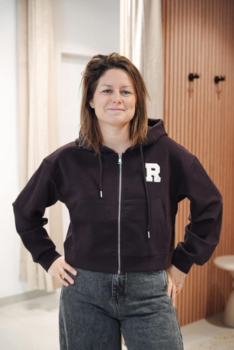 sweat à tirette marron