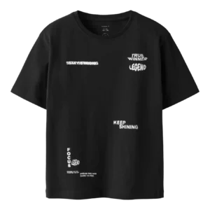 t shirt noir manche courte