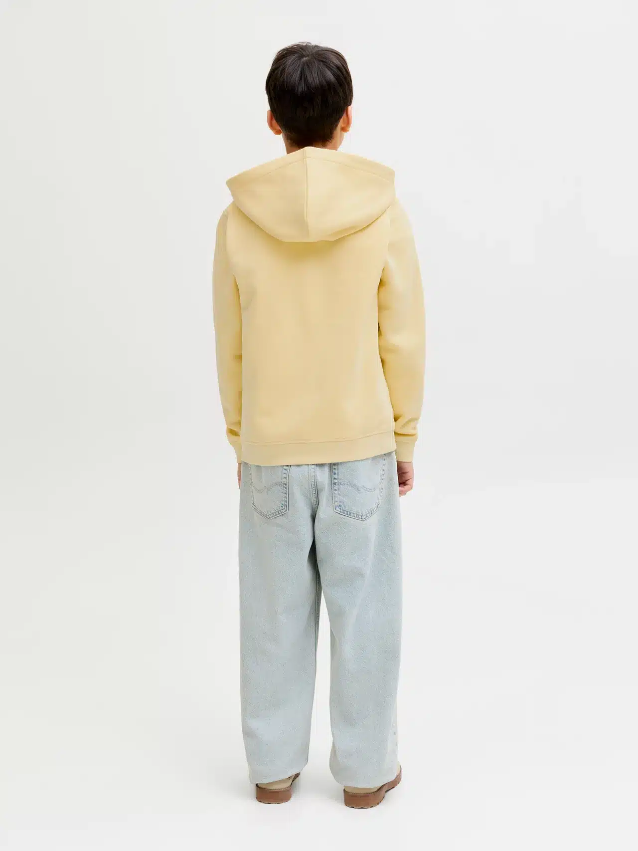 sweat à capuche jaune