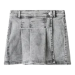 jupe en jeans plissée à l'avant