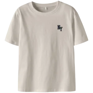 t shirt beige manche courte