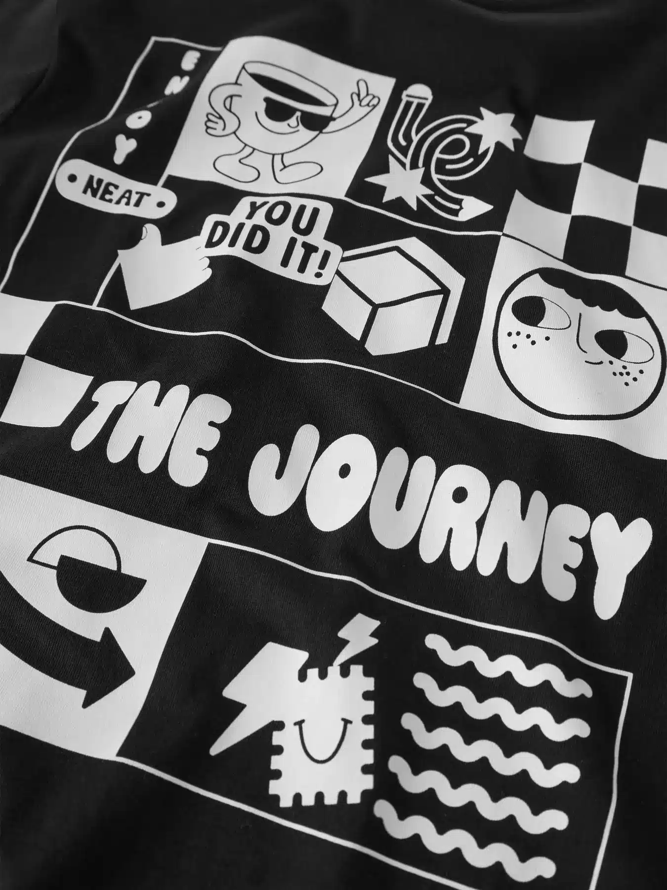 t shirt manches courtes the journey noir