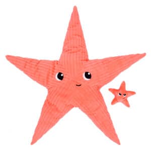 peluche etoile de mer maman & bebe corail