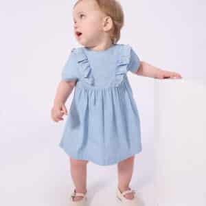 robe en jeans manche courte