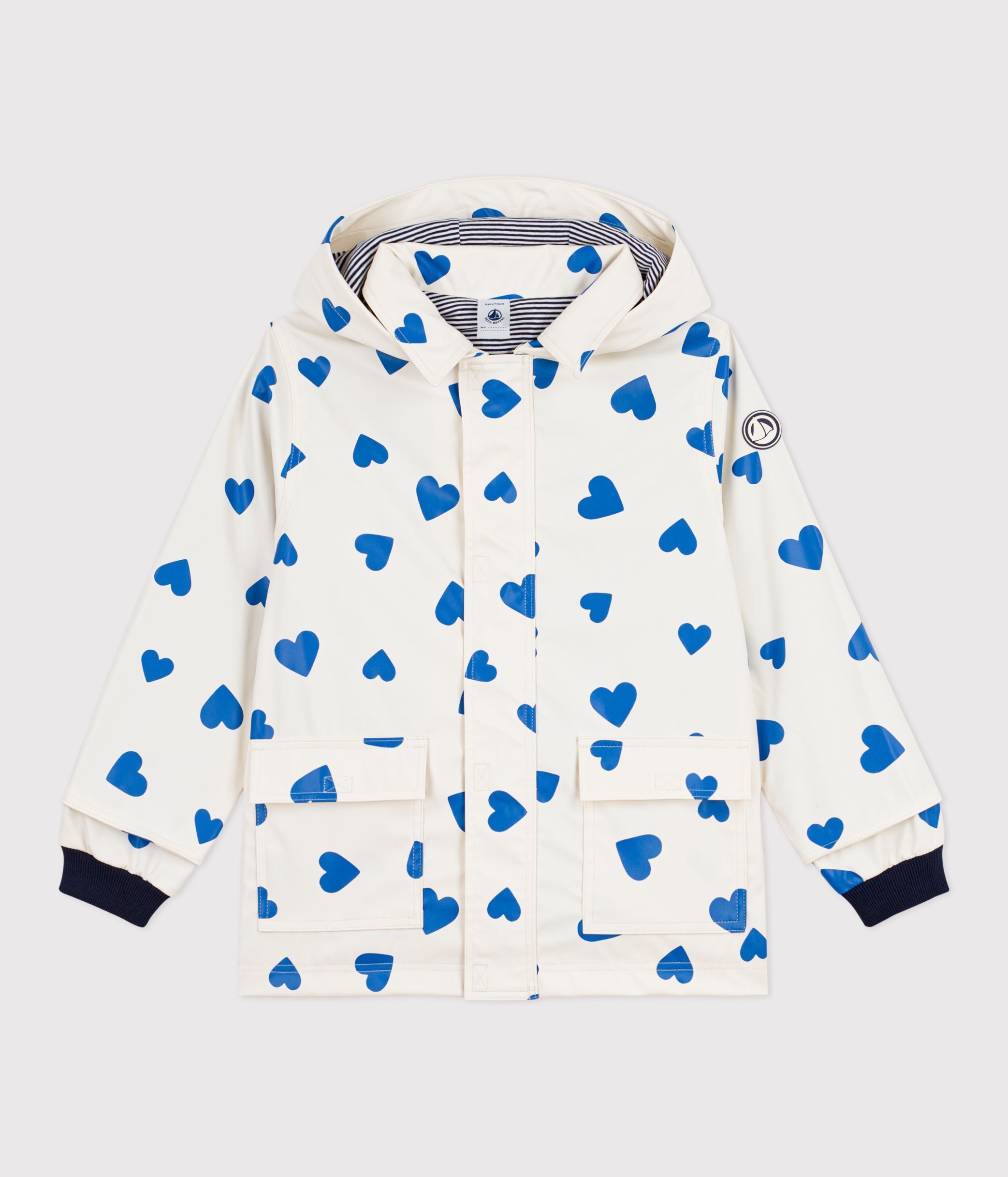 veste en cire coeur bleu