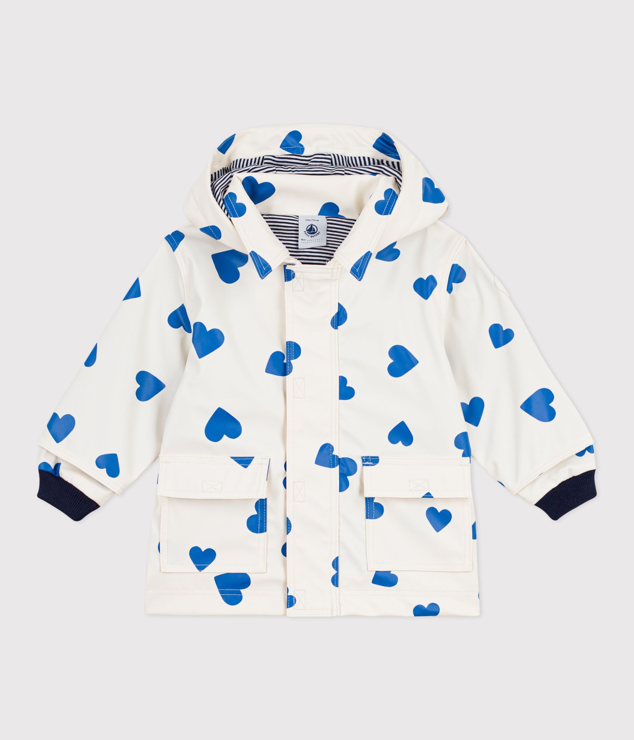veste en cire coeur bleu